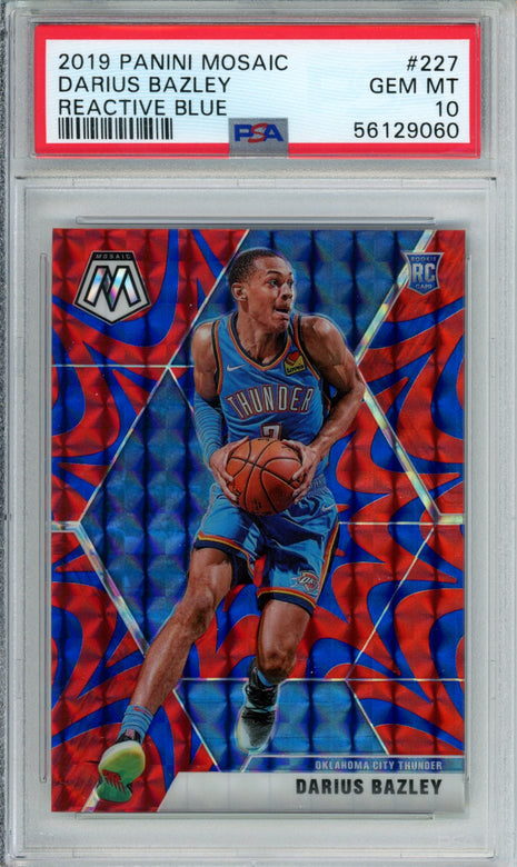 2019 Panini Mosaic Darius Bazley #227 Reactive Blue | PSA 10