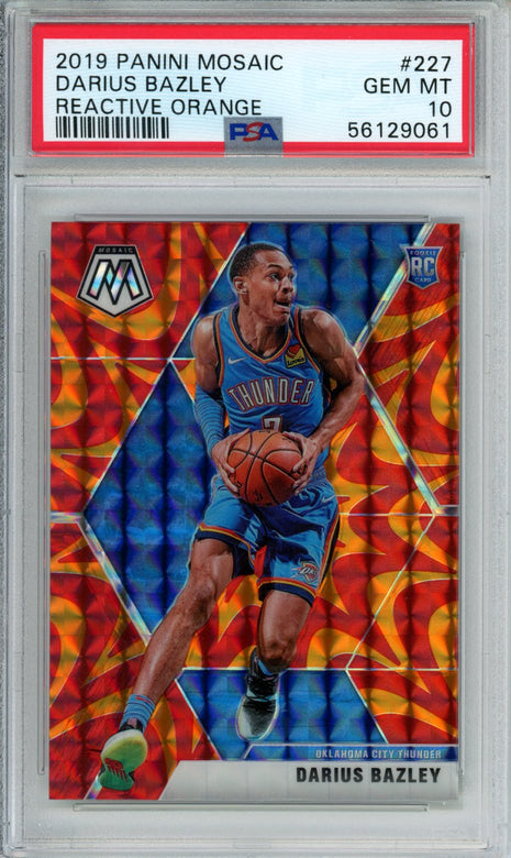 2019 Panini Mosaic Darius Bazley #227 Reactive Orange | PSA 10