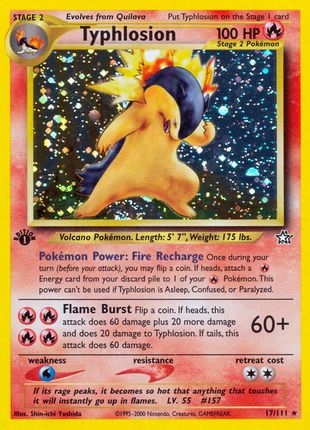 Typhlosion 17/111 Unlimited Holofoil Neo Genesis