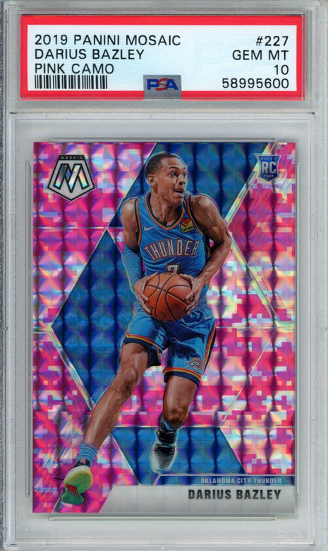 2019 Panini Mosaic Darius Bazley #227 Pink Camo | PSA 10