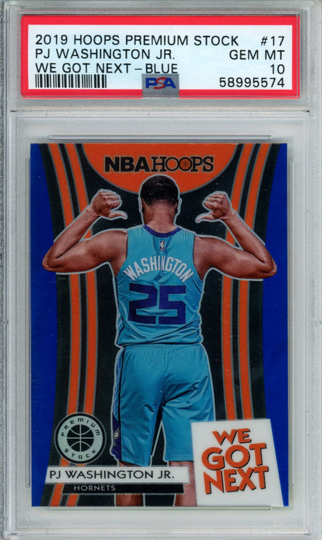 2019 Panini Hoops Premium Stock We Got Next Pj Washington Jr. #17 We Got Next-Blue | PSA 10